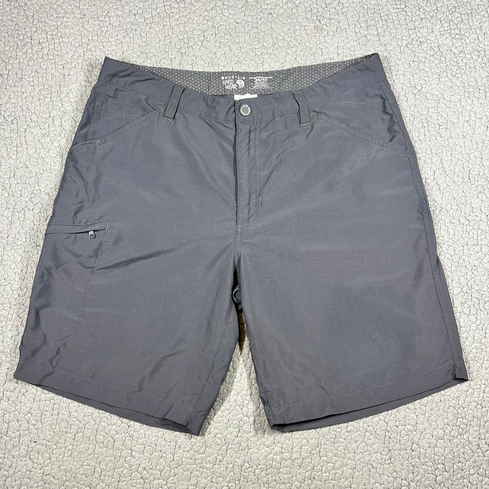 Mountain Hardwear Mens Hiking Shorts Gray Size 34 Nylon Cargo Outdoor OM7074